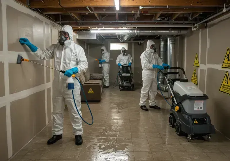 Basement Moisture Removal and Structural Drying process in San Andreas, CA